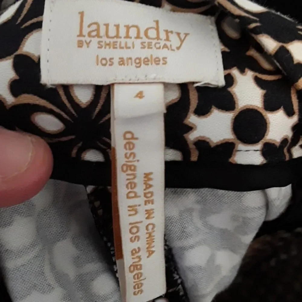 Laundry by Shelli Segal Print Design Pants Casual Work Office Feminine Boho
